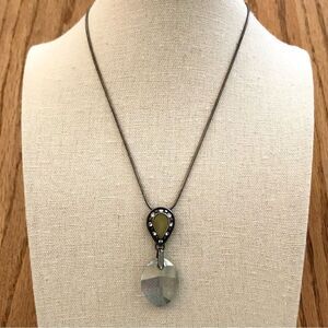 Touchstone Crystal | Enamel and Crystal Pendant Necklace | 15.5” Adjustable